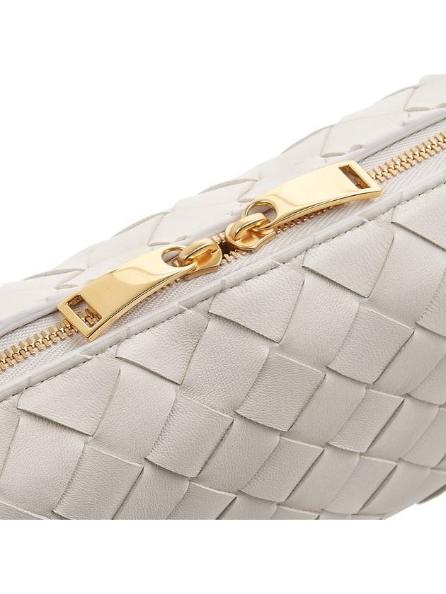 Intrecciato Leather Cross Bag White - BOTTEGA VENETA - BALAAN 9