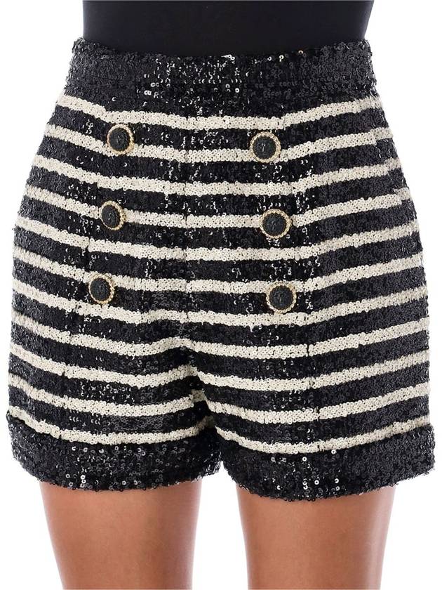 Balmain Stripes Sequin Short - BALMAIN - BALAAN 3