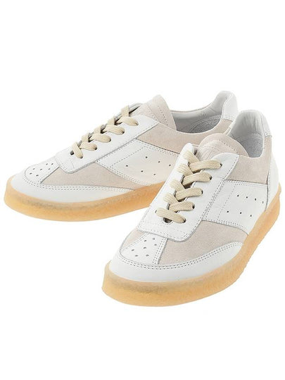 6 Court Suede Leather Low Top Sneakers White Beige - MAISON MARGIELA - BALAAN 2