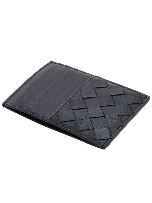 Intrecciato Leather Card Wallet Black - BOTTEGA VENETA - BALAAN 5