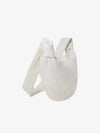 Medium Croissant Soft Grained Leather Crossbody Bag White - LEMAIRE - BALAAN 3