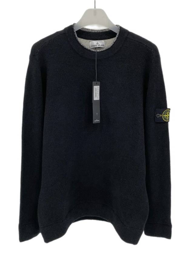 Waffen Patch Crew Neck Sweatshirt Black - STONE ISLAND - BALAAN 7