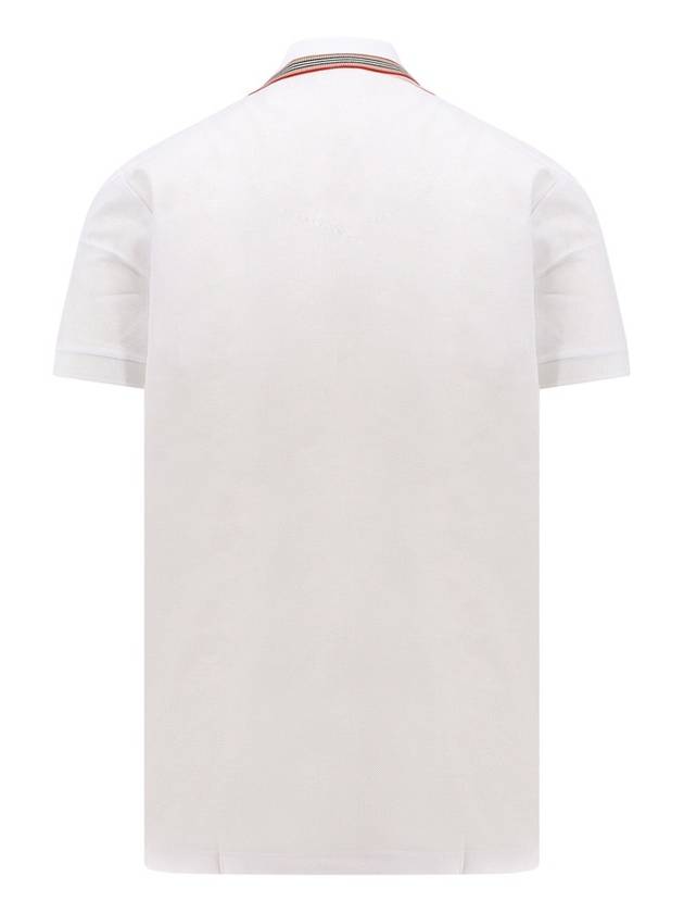 Cotton Polo Shirt White - BURBERRY - BALAAN 3