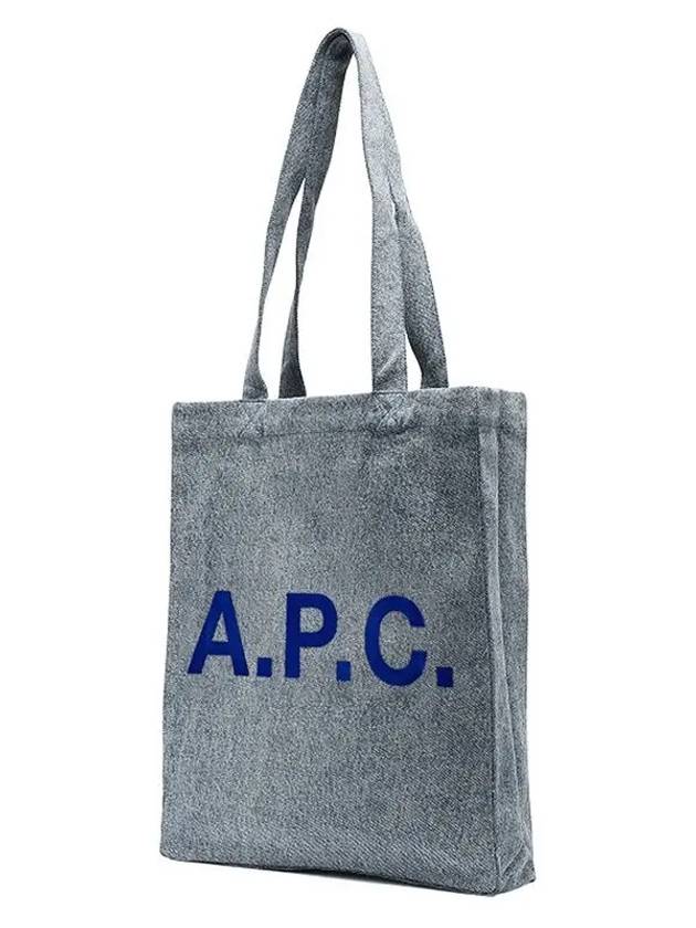 Flock Logo Rue Eco Tote Bag Blue - A.P.C. - BALAAN 2