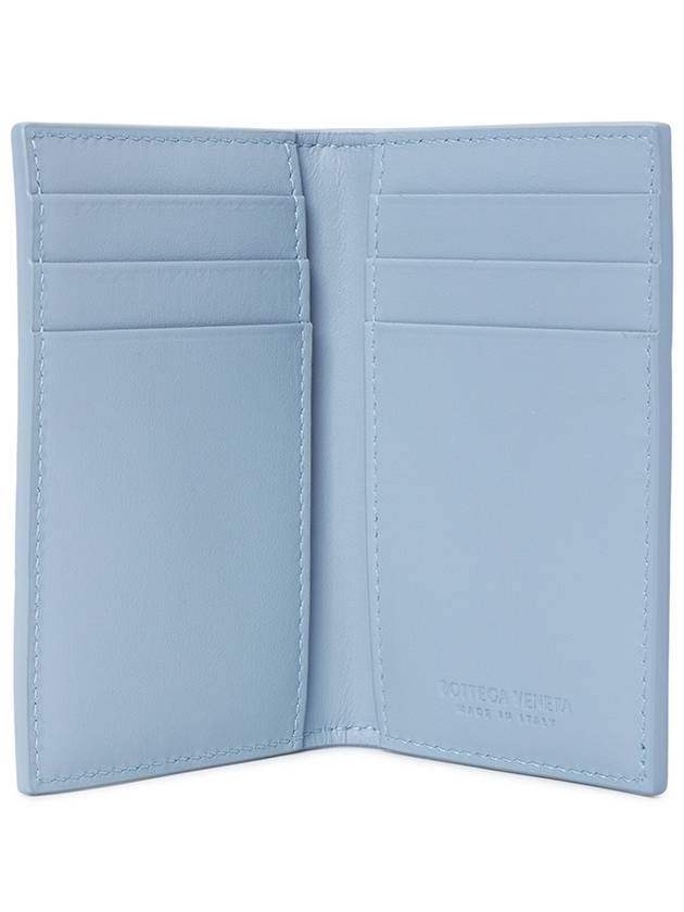 Cassette Flap Card Wallet Blue Melange - BOTTEGA VENETA - BALAAN 5