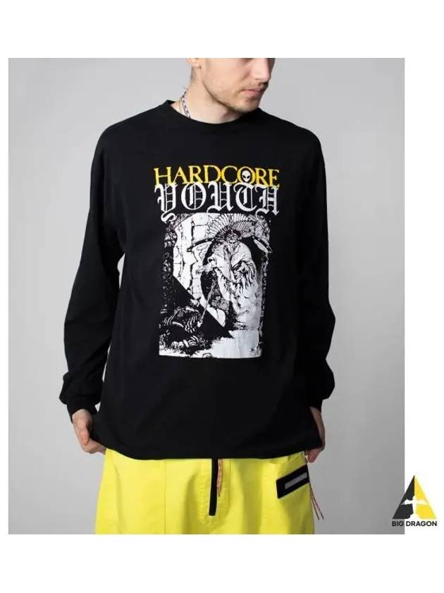 U Age Hardcore Youth Long Sleeve T Shirt Black AGED LS TEE - ARIES - BALAAN 1