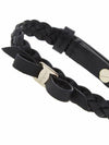 Vara Bow Leather Bracelet Black - SALVATORE FERRAGAMO - BALAAN 7