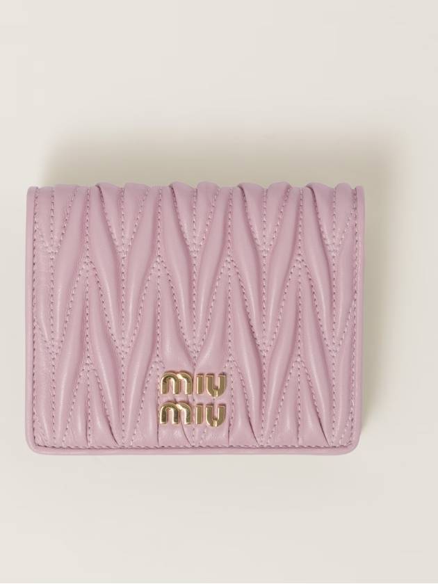 Matelasse Leather Half Wallet Alabaster Pink - MIU MIU - BALAAN 2