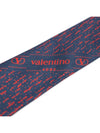 100 silk navy red patterned tie - VALENTINO - BALAAN 6