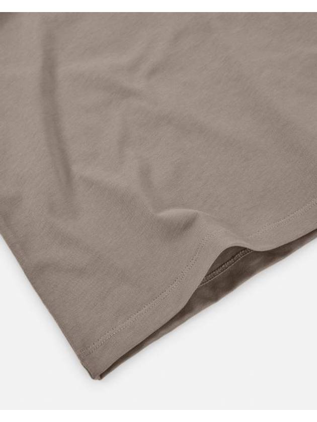 Tone On Tone Heart Logo Organic Cotton Short Sleeve T-Shirt Brown - AMI - BALAAN 5