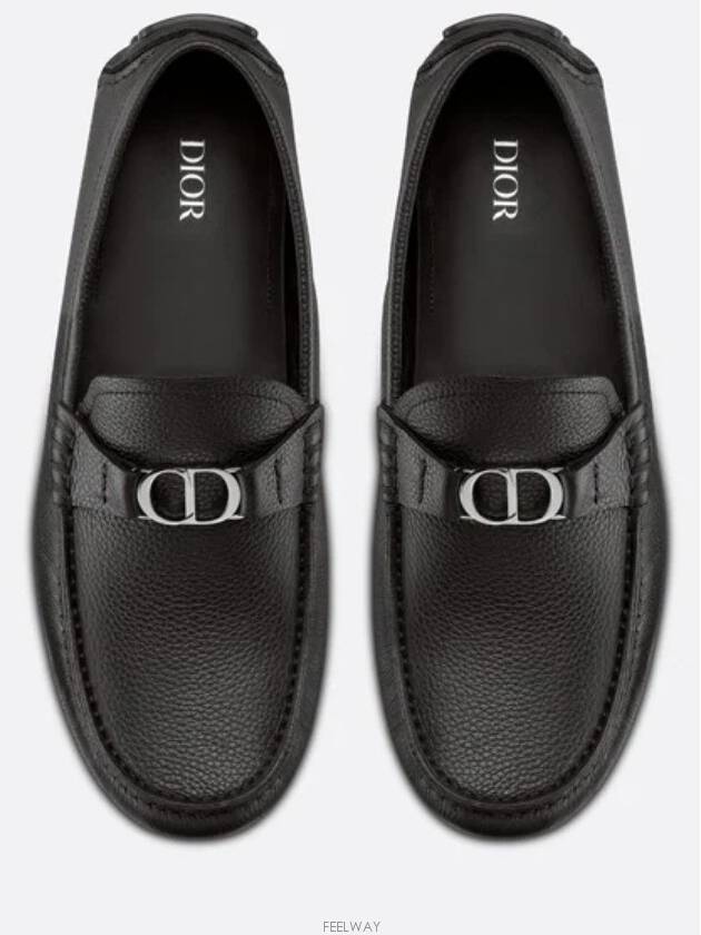 CD Signature Buckle Strap Loafers Black - DIOR - BALAAN 3