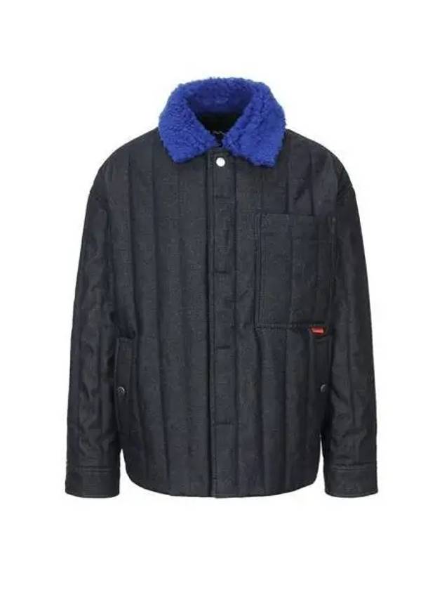 Jacket Fleece Collar Quilted Denim Indigo - SUNNEI - BALAAN 1