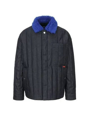 Jacket Fleece Collar Quilted Denim Indigo - SUNNEI - BALAAN 1