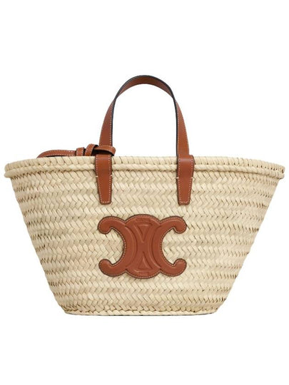 Triomphe Classic Pannier Rattan Tote Bag Tan - CELINE - BALAAN 2