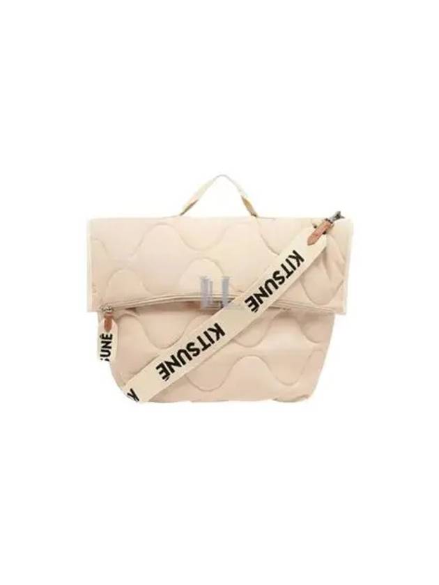 Quilted Nylon Tote Bag Ecru - MAISON KITSUNE - BALAAN 2