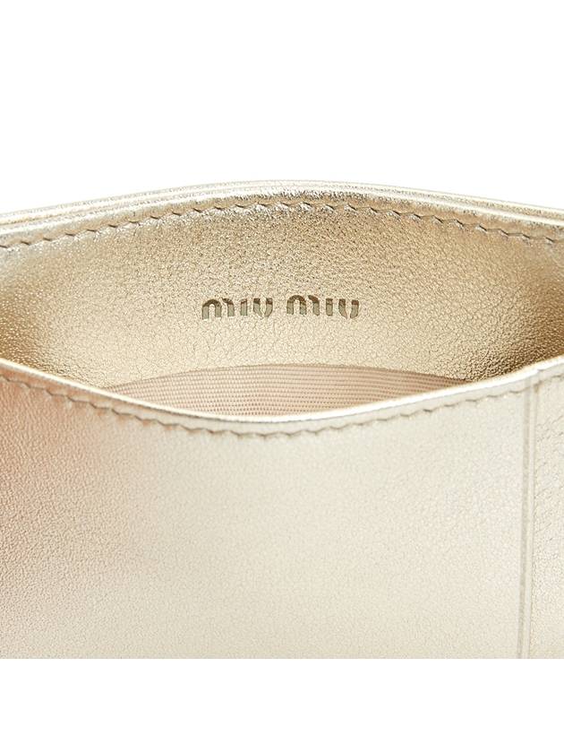 Materasse Nappa Leather Card Wallet Gold - MIU MIU - BALAAN 7