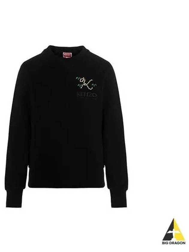 Women s Tiger Tail Logo Sweatshirt Black PFC62SW6584MF - KENZO - BALAAN 1