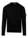 Raw Hand Cotton Crewneck Knit Top Black - STONE ISLAND - BALAAN 2