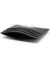 Metal Logo Saffiano Card Wallet Black - PRADA - BALAAN 5