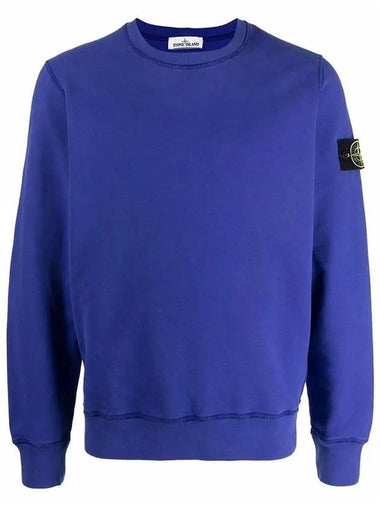 Wappen Patch Crewneck Sweatshirt Blue - STONE ISLAND - BALAAN 1