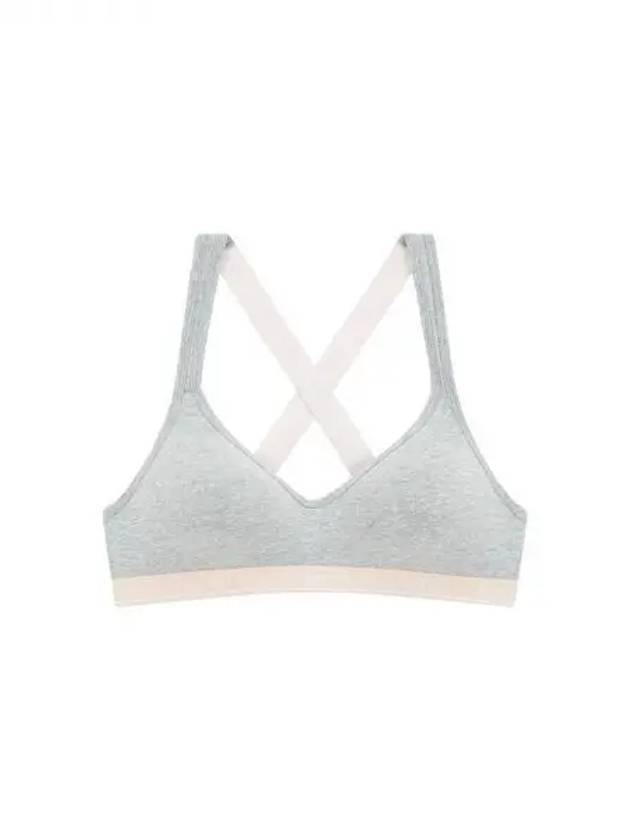 UNDERWEAR Women's Logo Band Stretch Cotton XStrap Bralette Melange Gray 271570 - EMPORIO ARMANI - BALAAN 1