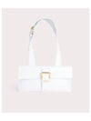 Carol Semi Patent Leather Shoulder Bag White - BY FAR - BALAAN 1