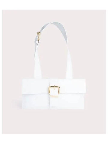 Carol Semi Patent Leather Shoulder Bag White - BY FAR - BALAAN 1