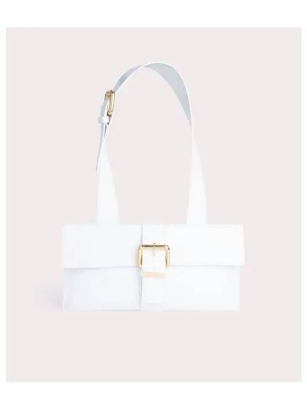 Carol Semi Patent Leather Shoulder Bag White - BY FAR - BALAAN 2