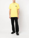 Men's Logo Patch Cotton Polo Shirt Yellow - STONE ISLAND - BALAAN 6