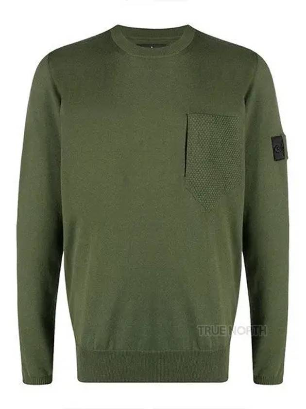 Shadow Project Pocket Crew Neck Knit Top Green - STONE ISLAND - BALAAN 2