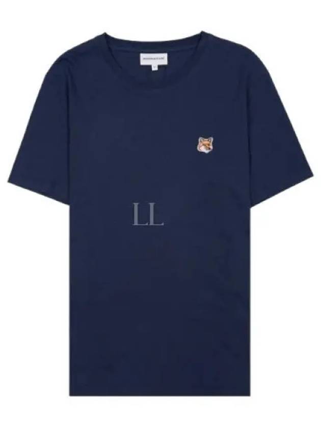 Fox Head Patch Regular Short Sleeve T-Shirt Navy - MAISON KITSUNE - BALAAN 2