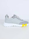 Bouncing Mesh Suede Goatskin Low Top Sneakers Gris Temperance - HERMES - BALAAN 3