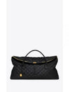 Giant Quilting Leather Travel Duffel Bag Black - SAINT LAURENT - BALAAN 2