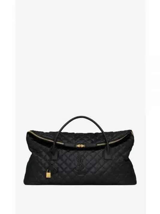 Giant Quilting Leather Travel Duffel Bag Black - SAINT LAURENT - BALAAN 2