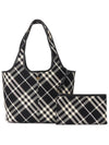 Check Small Tote Bag Black - BURBERRY - BALAAN 3