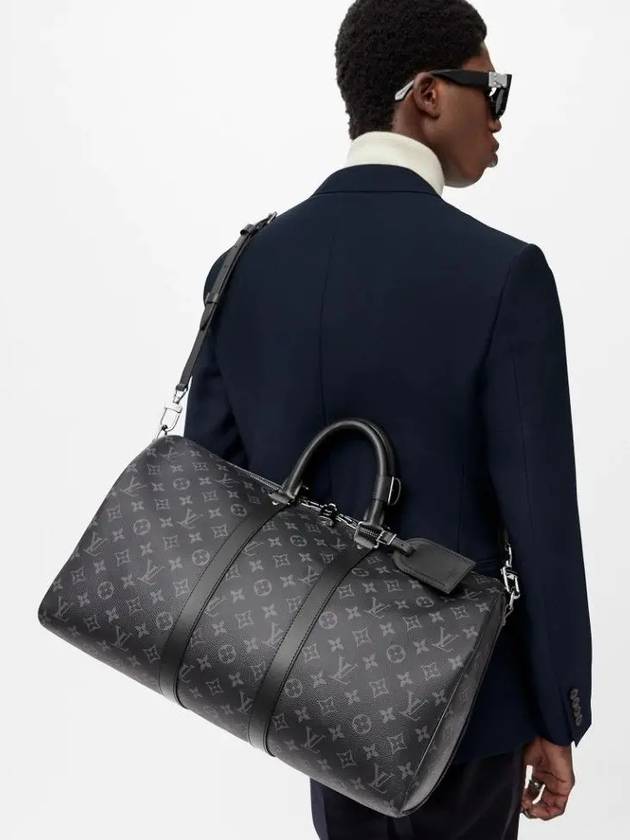 Keepall 45 Bandouliere Monogram Eclipse Duffel Bag Grey - LOUIS VUITTON - BALAAN 6