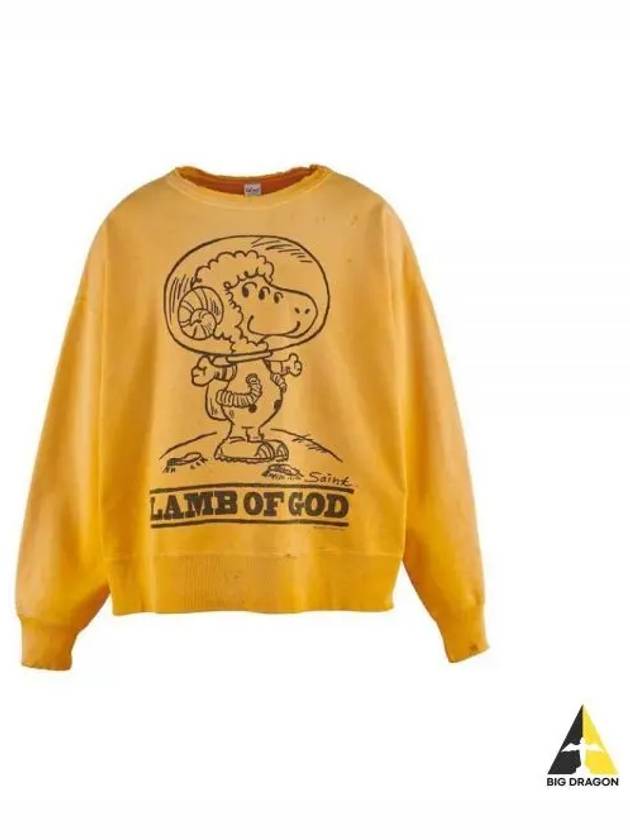 24 CRW SWEAT LMB OF GD SM YS8 0000 027 YELLOW Crew Neck Sweatshirt - SAINT MXXXXXX - BALAAN 1