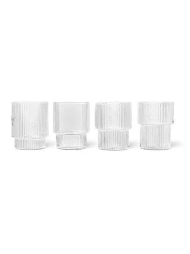 Wonderum Ripple Cup set of 4 clear - FERM LIVING - BALAAN 1