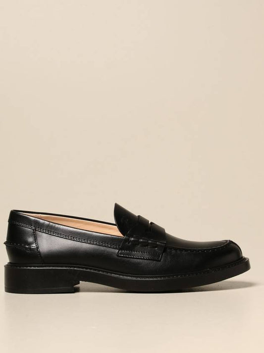 Women's Leather Penny Loafer Black - TOD'S - BALAAN 2