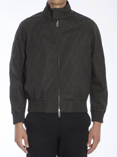 Coated canvas bomber jacket - FENDI - BALAAN 1