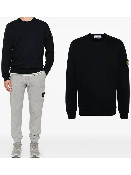 Wappen Patch Crew Neck Cotton Sweatshirt Navy - STONE ISLAND - BALAAN 2