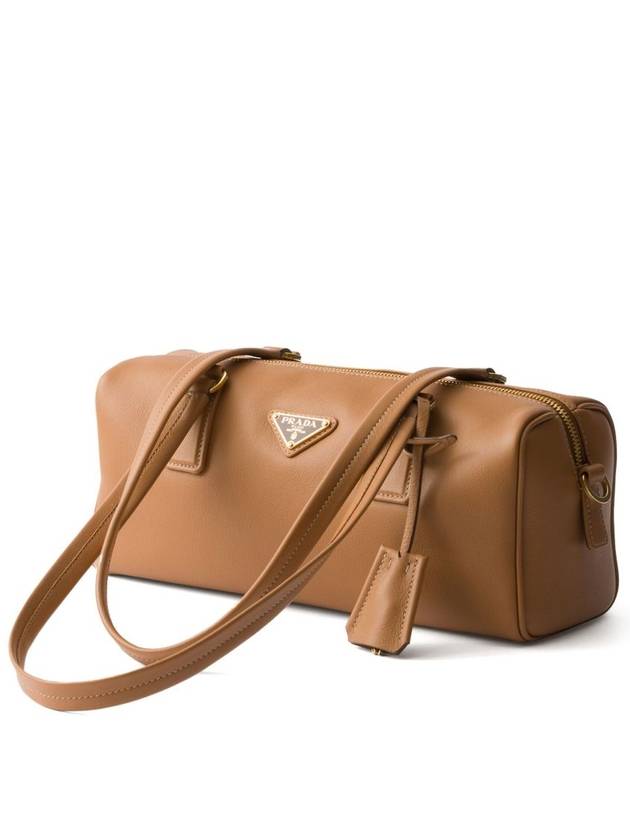 Padlock Medium Leather Shoulder Bag Brown - PRADA - BALAAN 4