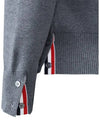 Milano Stitch 4-Bar Cardigan Medium Grey - THOM BROWNE - BALAAN 4