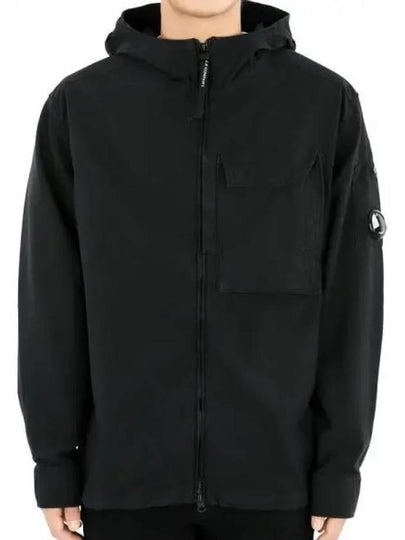 Ottoman Hooded Long Sleeve Shirt Black - CP COMPANY - BALAAN 2