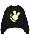 Brushed Options Smiling Rabbit Sweat Shirts BLACK - LE SOLEIL MATINEE - BALAAN 3