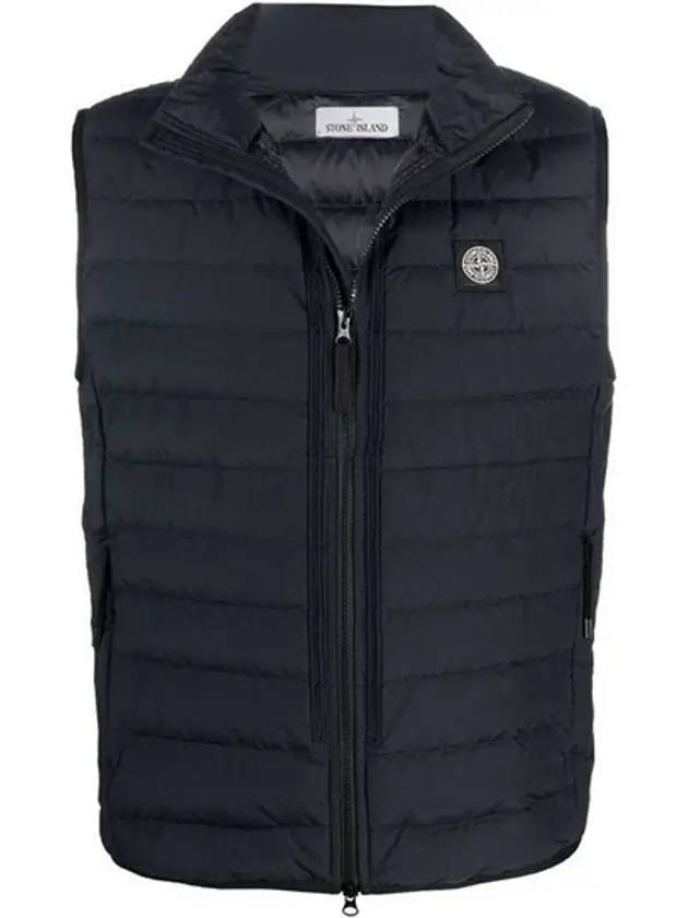 Men's Logo Nylon Tela Padded Vest Navy - STONE ISLAND - BALAAN 1