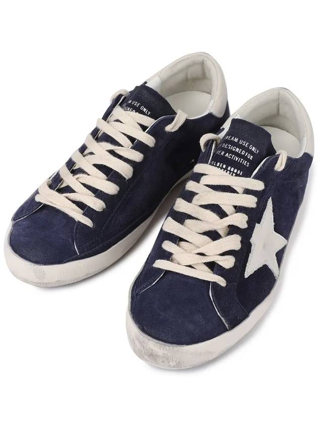 Superstar Suede Low Top Sneakers Navy - GOLDEN GOOSE - BALAAN 2