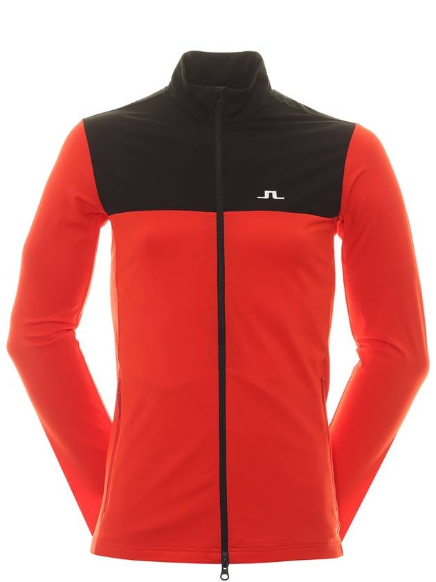 Banks Mid Layer Zip-Up Jacket Red - J.LINDEBERG - BALAAN 2