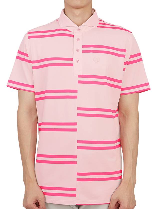 Golf Wear Men s Collar Short Sleeve T Shirt G4MS23K182 BLUSH - G/FORE - BALAAN 2