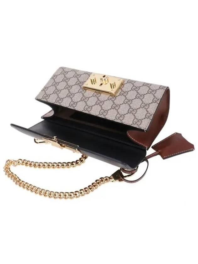 Padlock Small Shoulder Bag Black Beige - GUCCI - BALAAN 5